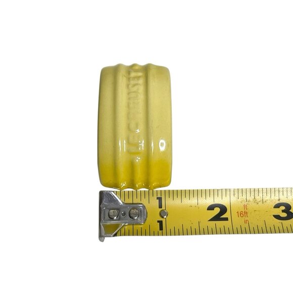 Le Creuset Set Of 6 Yellow Soleil Stoneware Napkin Rings - Picture 5 of 6
